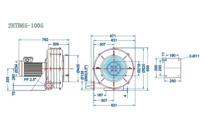 2HTB65-1005,7.5kw鼓風(fēng)機(jī)