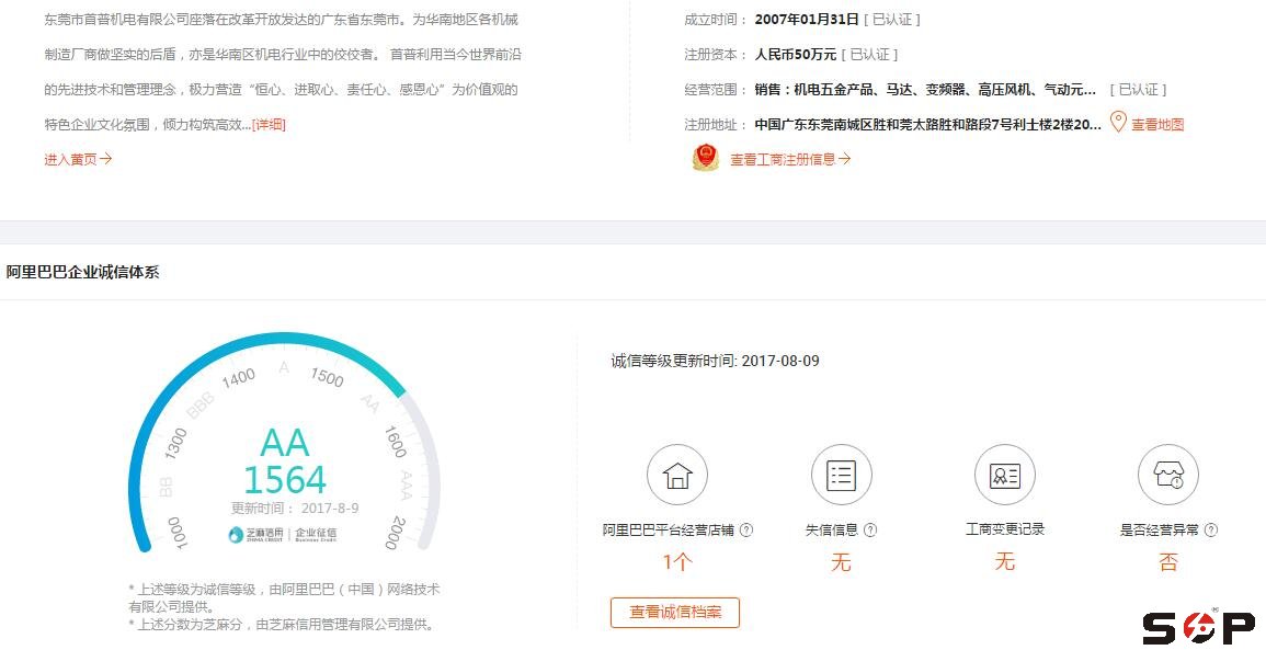 阿里誠(chéng)信檔案